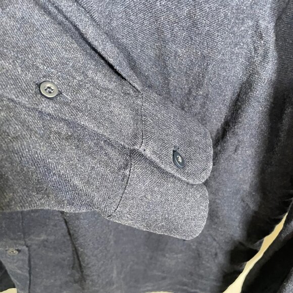 Untuckit Fuligni Brushed Flannel Shirt Mens XXL Blue Button Up 100% Cotton L/S - Picture 4 of 7